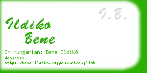 ildiko bene business card