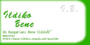 ildiko bene business card